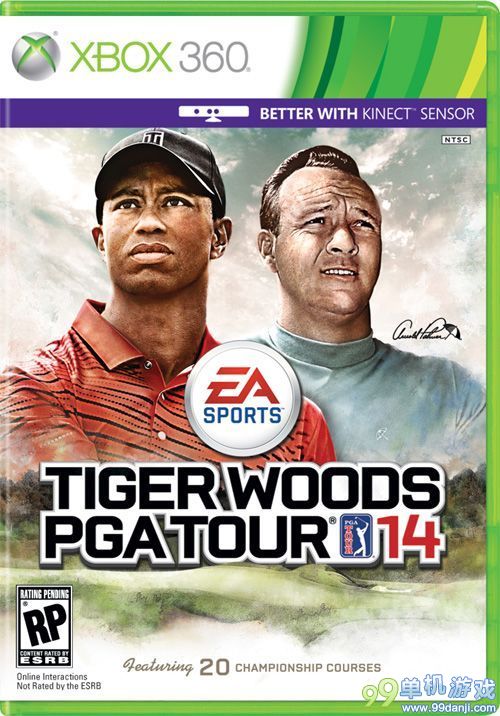 《泰格伍兹高尔夫球巡回赛14》包装封面与艺术图