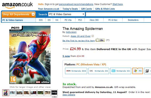 在家织网呢 说好的《神奇蜘蛛侠》PC版跳票了