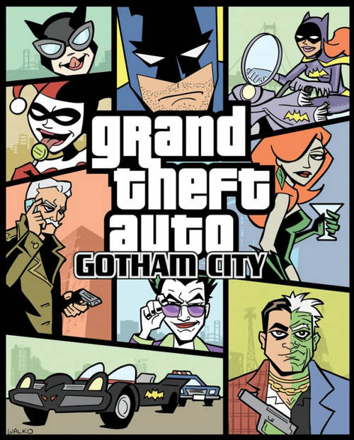 当《GTA》遇到了《蝙蝠侠》 看国外玩家神画作