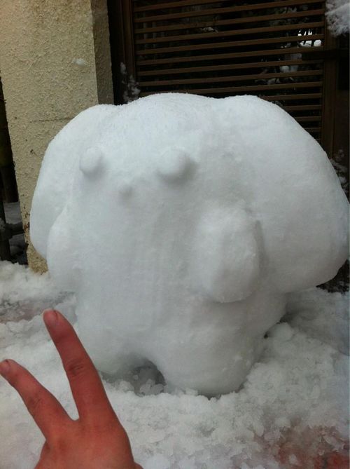 雪人小JJ亮瞎你双眼 看岛国人民堆出的特色雕塑