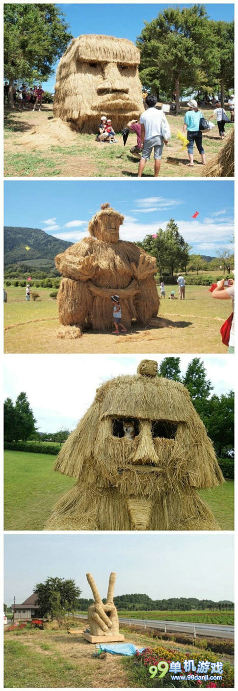 岛国奇才多 看神一样的日本稻草雕像艺术