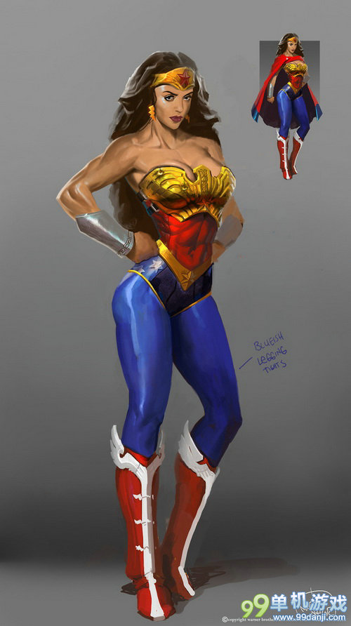 神奇女侠妖艳身姿 看游戏艺术家设计漫画超级英雄
