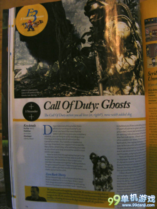 《使命召唤10：幽灵》将登陆WiiU 官方杂志图曝光