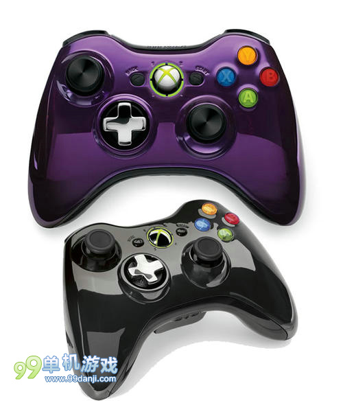 微软推出新款X360手柄 分黑色款与紫色款