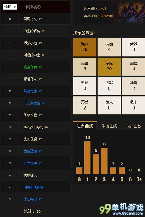 炉石传说恐魔变种动物园术士卡组 术士攻略