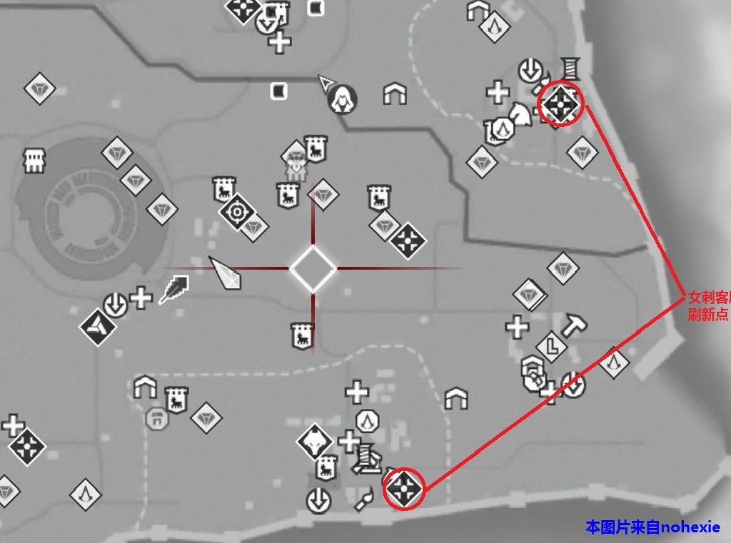 刺客信条兄弟会女刺客刷新点详解