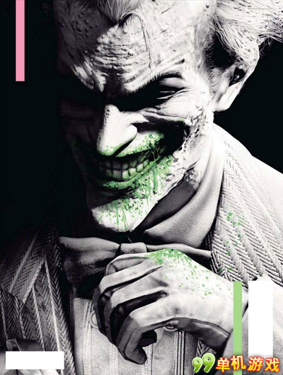 《蝙蝠侠:阿甘之城》小丑(joker)黑白形象曝光
